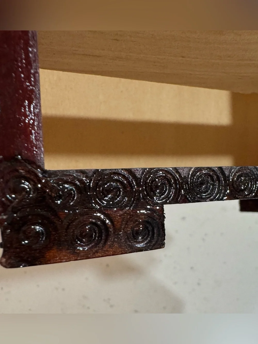Miniature Wooden 3 Drawer Jewelry Box Heart Design
